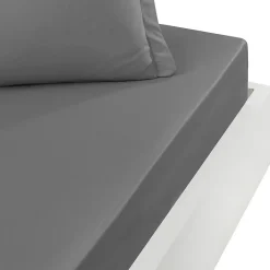 Sensei Maison Drap housse bonnet 40 cm en percale coton PLUSGalet 200x200 cm SOFT PERCALE