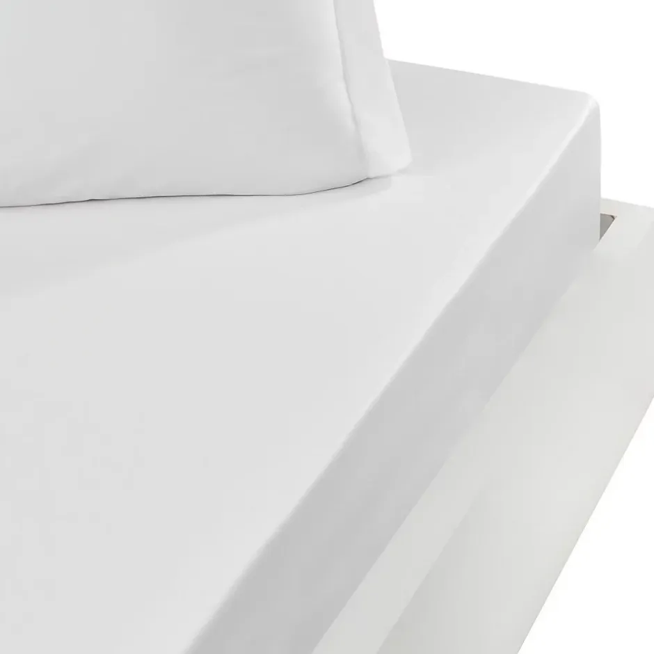 Sensei Maison Drap housse bonnet 40 cm en percale coton PLUSBlanc 200x200 cm SOFT PERCALE Sale