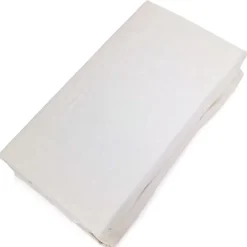 Linnea Drap housse CONCERTO satin de coton 200x200 cm bonnet 40 cm uni beige Craie Discount