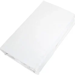 Linnea Drap housse CONCERTO satin de coton 180x200 cm bonnet 35 cm uni blanc Neige New