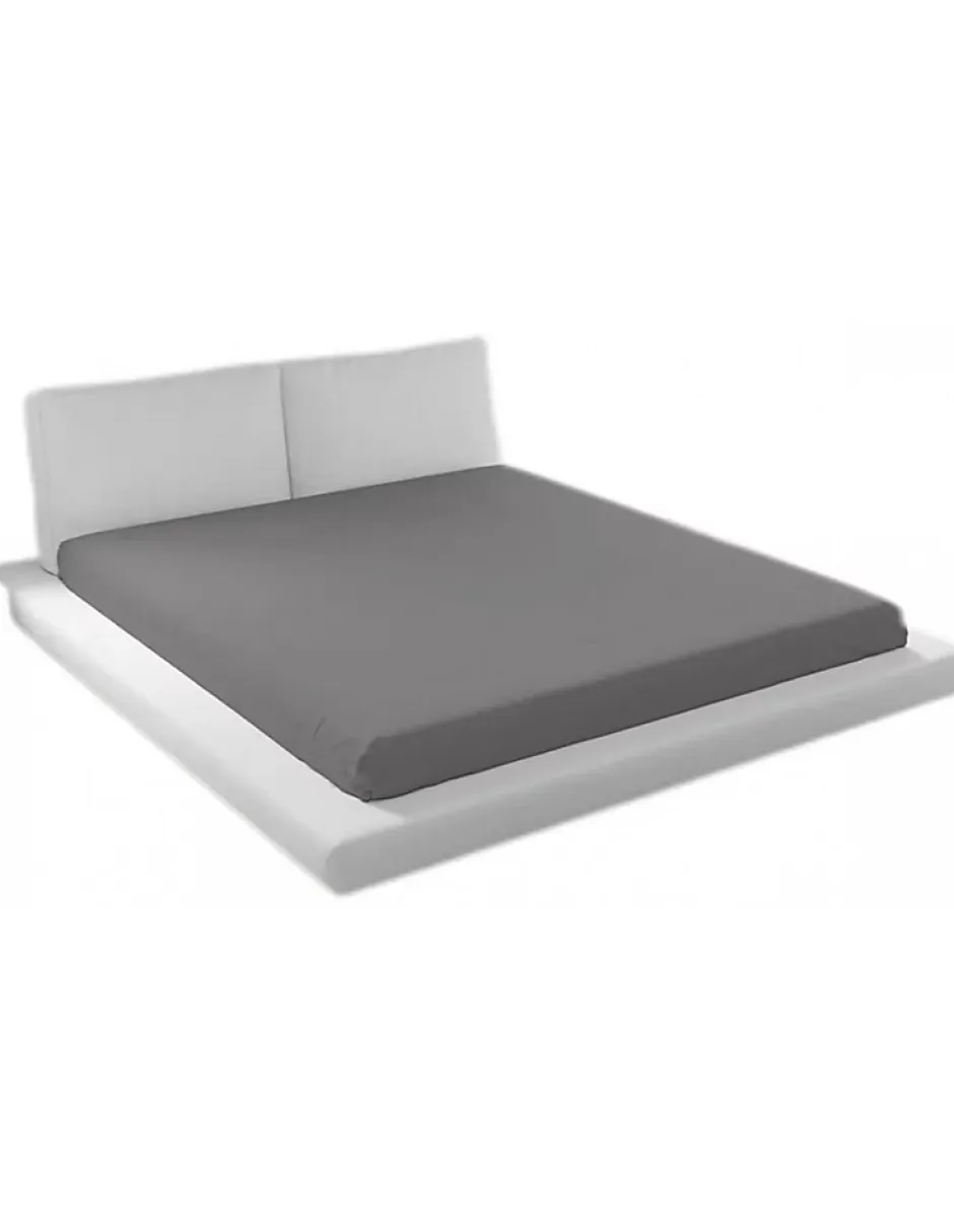 Mani Textile Drap Housse coton Biologique Anthracite - 160x200cm Discount