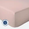 Tradilinge Drap Housse coton bonnet 23 cm fabriqué en France (90x190 cm - Rose Clair) Online
