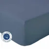 Tradilinge Drap Housse coton bonnet 23 cm fabriqué en France (140x190 cm - Bleu Marine) Online