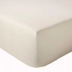 Tradilinge Drap Housse coton bonnet 23 cm fabriqué en France (160x190 cm - Ecru) Outlet