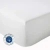Tradilinge Drap Housse coton bonnet 23 cm fabriqué en France (90x190 cm - Blanc) Online