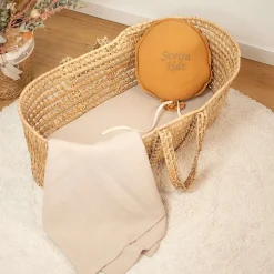 Sevira Kids Drap housse couffin en double gaze à carreaux