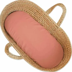Sevira Kids Drap housse couffin ovale en gaze de coton Jeanne