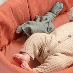 Sevira Kids Drap housse couffin ovale en gaze de coton Jeanne