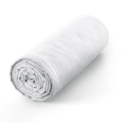 Sleep Retreat Drap housse "Drift" pur coton teint lavé 57 fils/cm² toutes dimensions - Blanc - 180 x 200 cm bonnet de 30 cm