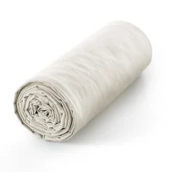 Sleep Retreat Drap housse "Drift" pur coton teint lavé 57 fils/cm² toutes dimensions - Ecru - 180 x 200 cm bonnet de 30 cm