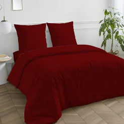 Future Home Drap housse en coton 57 fils uni bonnet 25cm 140x200cm