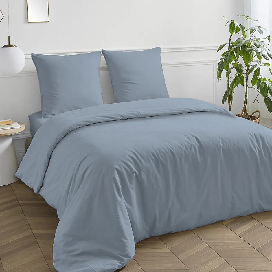 Future Home Drap housse en coton 57 fils uni bonnet 25cm 160x200cm