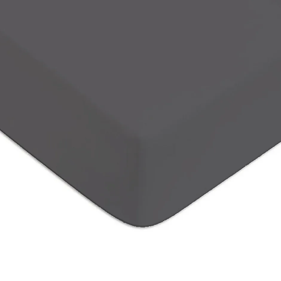 Future Home Drap housse en coton 57 fils uni bonnet 25cm 80x200cm