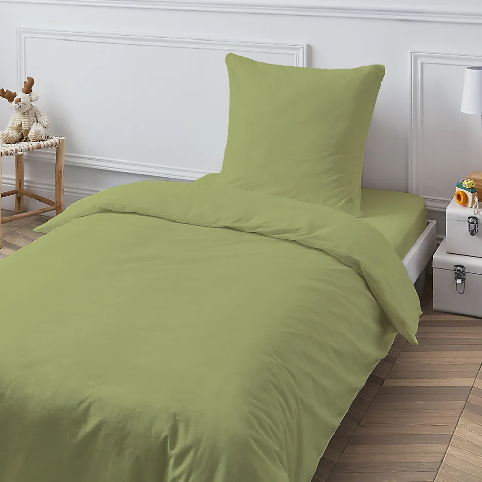 Future Home Drap housse en coton 57 fils uni bonnet 25cm 90x200cm