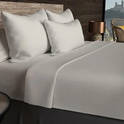 Soleil D'Ocre Drap housse en coton 57 fils 140x200 cm UNI lin, par