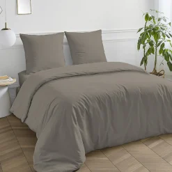 Future Home Drap housse en coton 57 fils uni bonnet 25cm 140x200cm