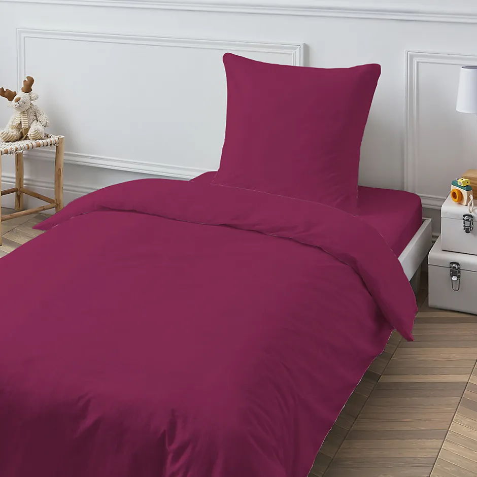 Future Home Drap housse en coton 57 fils uni bonnet 25cm 80x200cm