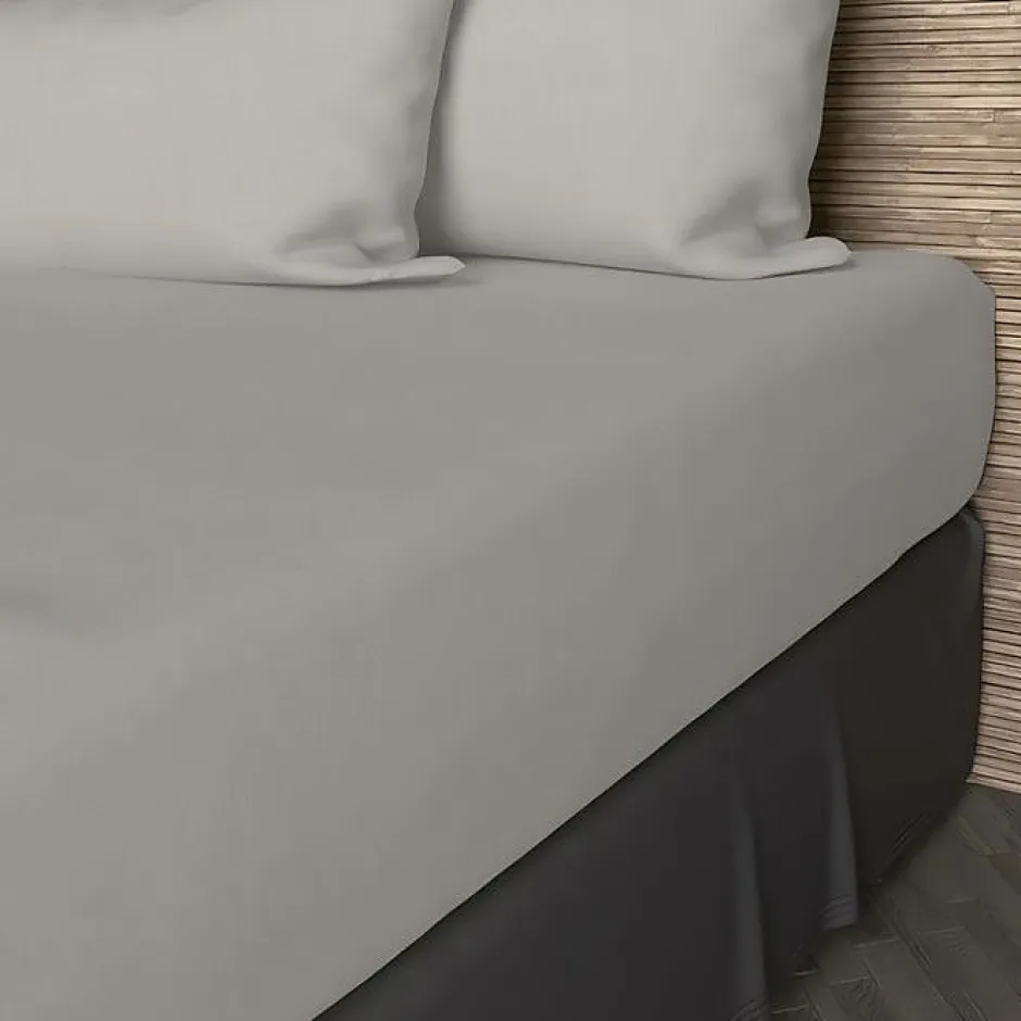 Soleil D'Ocre Drap housse en coton 57 fils 90x190 cm UNI lin, par