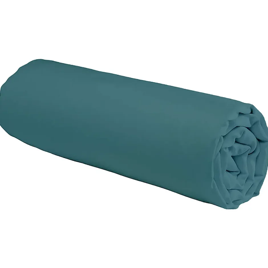 Future Home Drap housse en coton 57 fils uni bonnet 25cm 180x200cm New