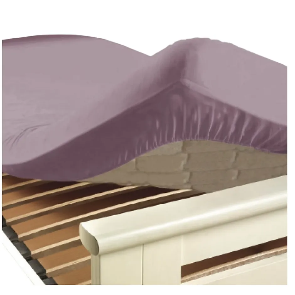 Eden Drap housse en coton 57 fils Lilas New