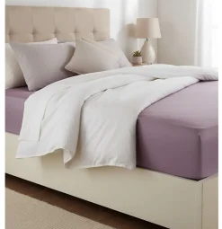 Eden Drap housse en coton 57 fils Lilas New