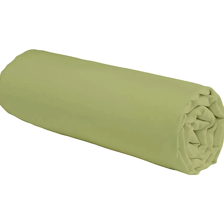 Future Home Drap housse en coton 57 fils uni bonnet 25cm 180x200cm