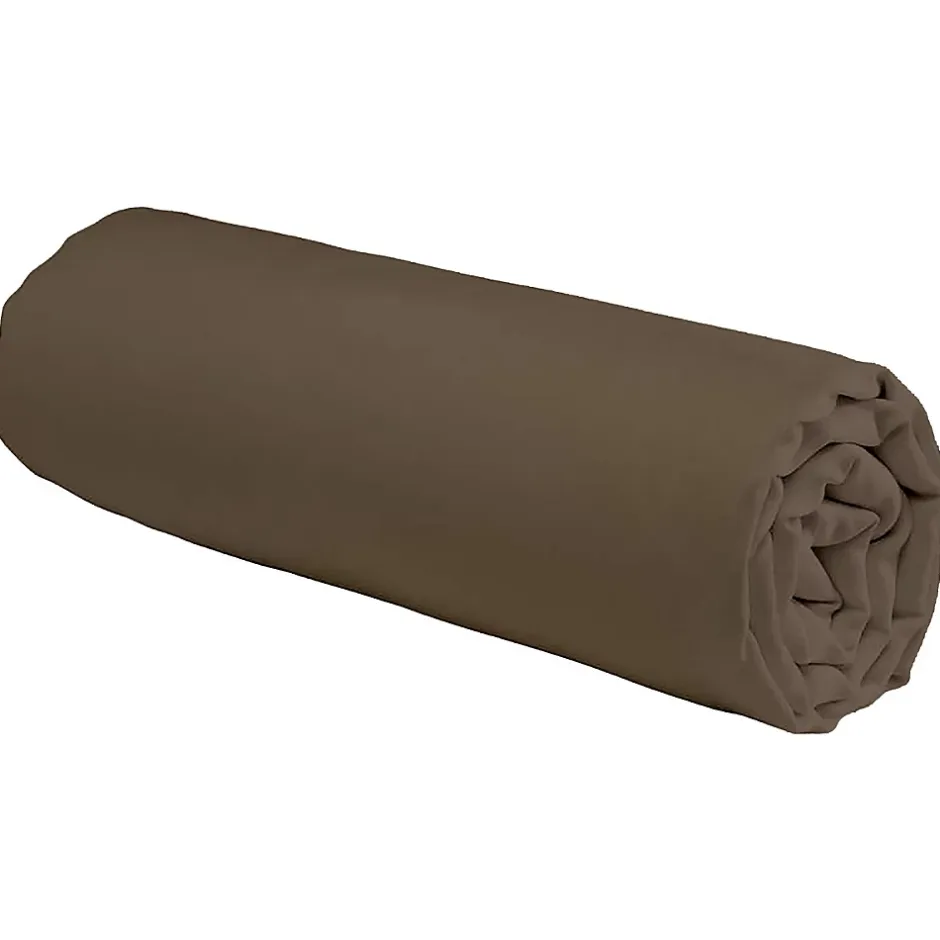 Future Home Drap housse en coton 57 fils uni bonnet 25cm 90x190cm
