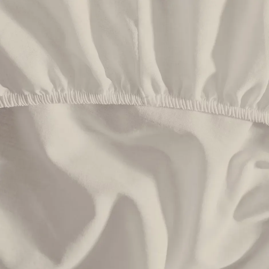 Sensei Maison Drap housse en coton bonnet 30 cm Ecru 180x200 cm STUDIO Clearance