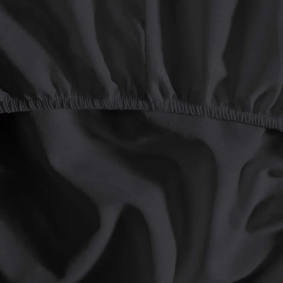 Sensei Maison Drap housse en coton bonnet 30 cm Anthracite 180x200 cm STUDIO Sale