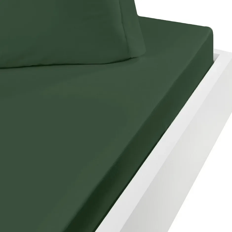 Sensei Maison Drap housse en coton bonnet 30 cm Lichen 200x200 cm STUDIO Best