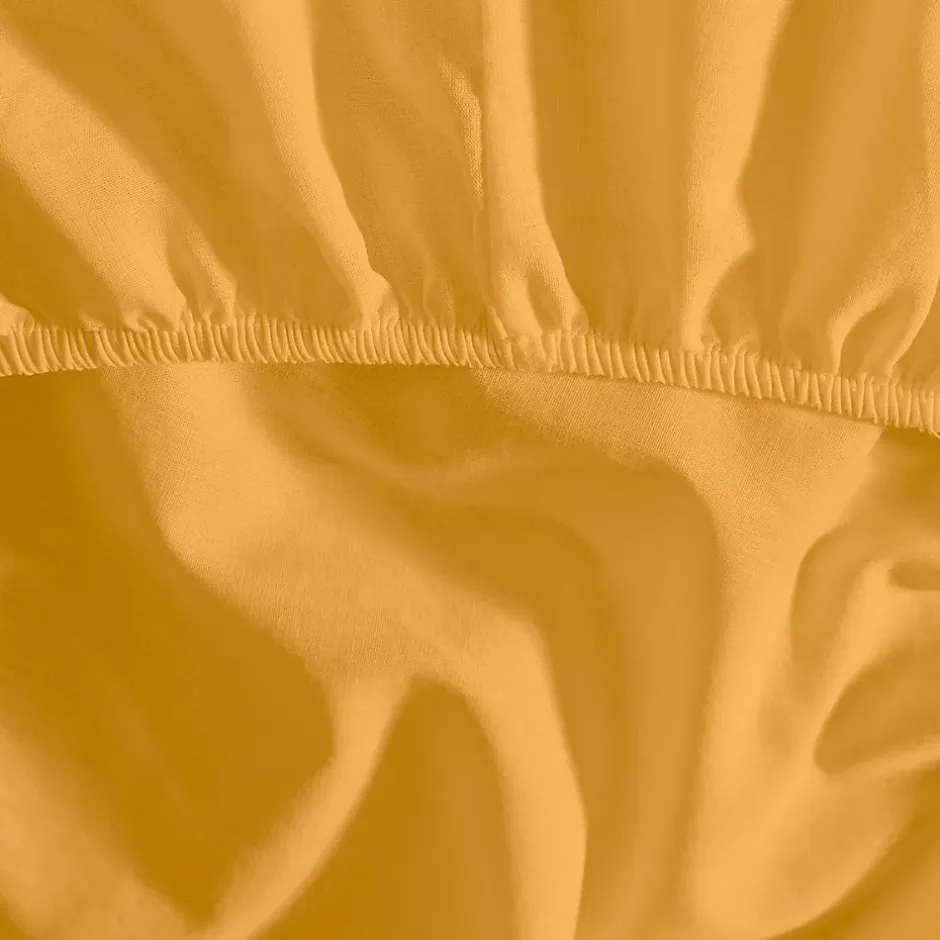Sensei Maison Drap housse en coton bonnet 30 cm Caramel 140x190 cm STUDIO Hot