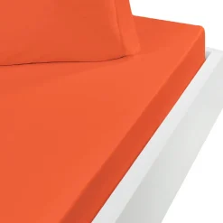 Sensei Maison Drap housse en coton bonnet 30 cm Corail 160x200 cm STUDIO