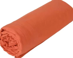 Toison d'Or Drap housse en coton Lavé (160x200 cm - Terracotta)