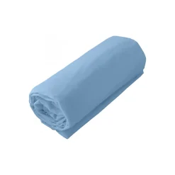 Toison d'Or Drap housse en coton Lavé (180x200 cm - Bleu)