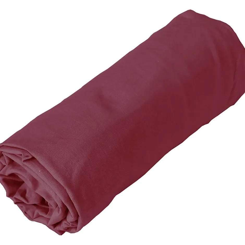 Toison d'Or Drap housse en coton Lavé (80x200 cm - Griotte) Online