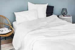 Toison d'Or Drap housse en coton Lavé (80x200 cm - Blanc) Outlet