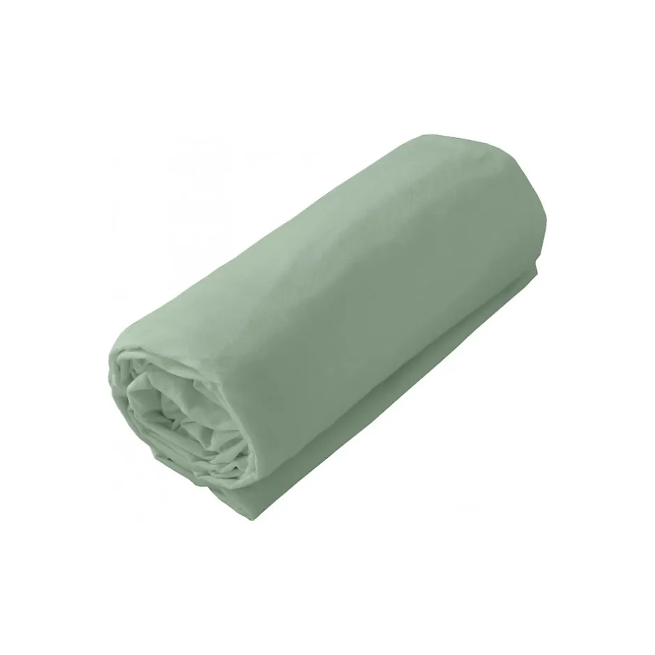 Toison d'Or Drap housse en coton Lavé (80x200 cm - Céladon) New