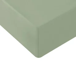 Sensei Maison Drap housse en coton lavé biologique bonnet 30 cm Sauge 160x200 cm ORGANIKA Best