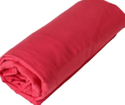 Toison d'Or Drap housse en coton Lavé (90x190 cm - Rouge)