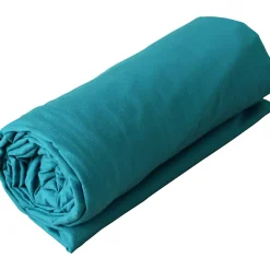 Toison d'Or Drap housse en coton Lavé (180x200 cm - Bleu Paon) New