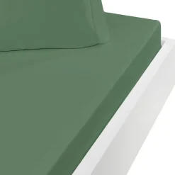 Sensei Maison Drap housse en flanelle de coton bonnet 30 cm Lichen 180x200 cm KLAPPEN Best