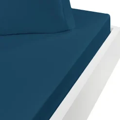 Sensei Maison Drap housse en flanelle de coton bonnet 30 cm Indigo 180x200 cm KLAPPEN Hot