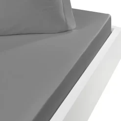 Sensei Maison Drap housse en flanelle de coton bonnet 30 cm Gris Perle 90x190 cm KLAPPEN Online