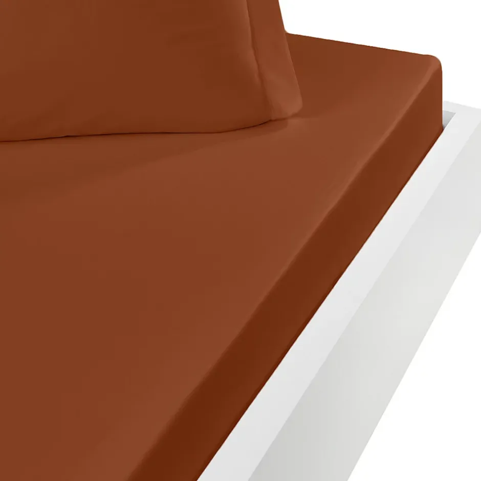 Sensei Maison Drap housse en flanelle de coton bonnet 30 cm Auburn 120x190 cm KLAPPEN Best