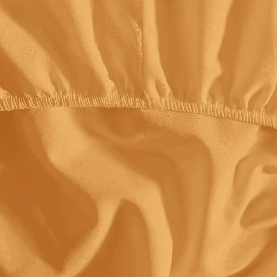 Sensei Maison Drap housse en flanelle de coton bonnet 30 cm Caramel 90x190 cm KLAPPEN Clearance