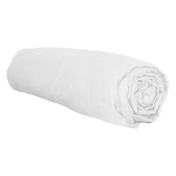 Tradilinge Drap housse en flanelle (90x190 cm - Blanc) Discount