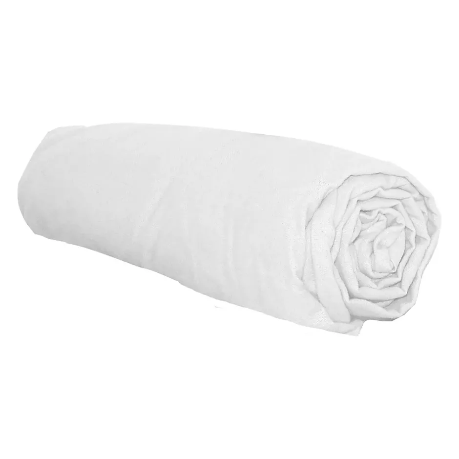 Tradilinge Drap housse en flanelle (90x190 cm - Blanc) Discount