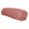 Tradilinge Drap housse en flanelle (160x200 cm - Terracotta)