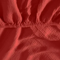 Sensei Maison Drap housse en gaze de coton bonnet 30 cm Terracota 140x200 cm LOFT Clearance