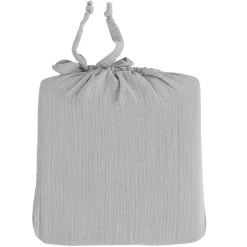 Sensei Maison Drap housse en gaze de coton bonnet 30 cm Gris Perle 180x200 cm LOFT